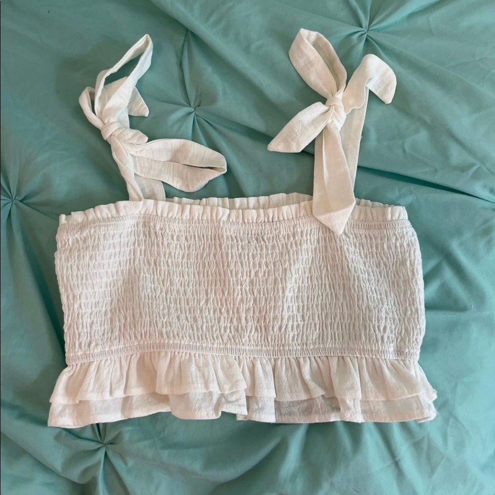 Shein tie shoulder top